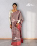 model wearing mix cotton mekhela sador